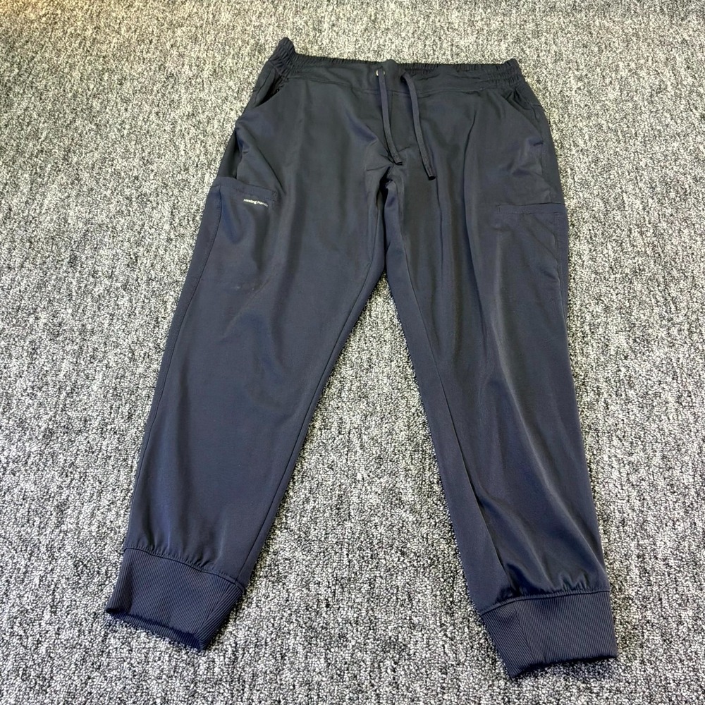 Healing Hands HH Works Dante Jogger Scrub Pants Womens LP Gray Medical Tapered